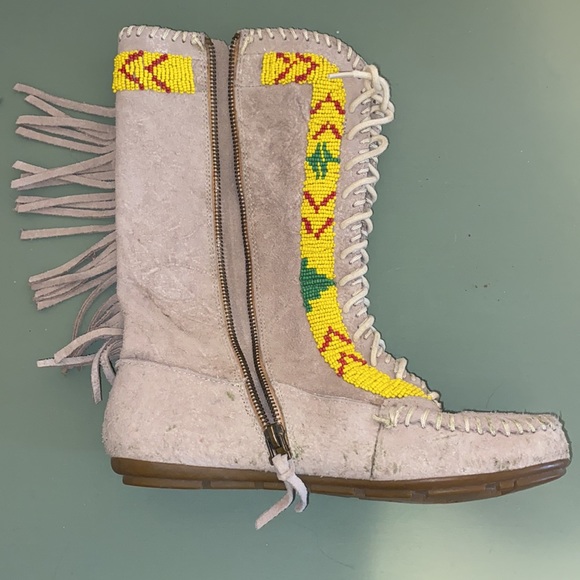 House Of Harlow 1960 beaded moccasins size 37.5 or 6.5 - Picture 2 of 6